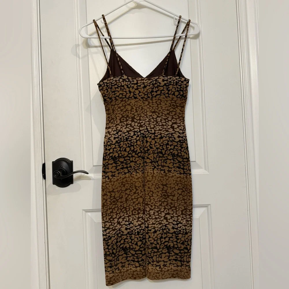 Bisou Bisou Animal Print Cocktail Dress with Beaded Details - Picture 3 of 6